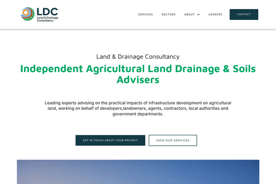 Land and Drainage Consultancy website by Jorvik Web Dev